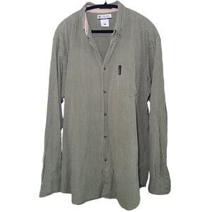 Green plaid Columbia Mens Button down